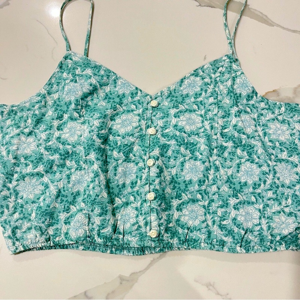Green American Eagle Crop Tank